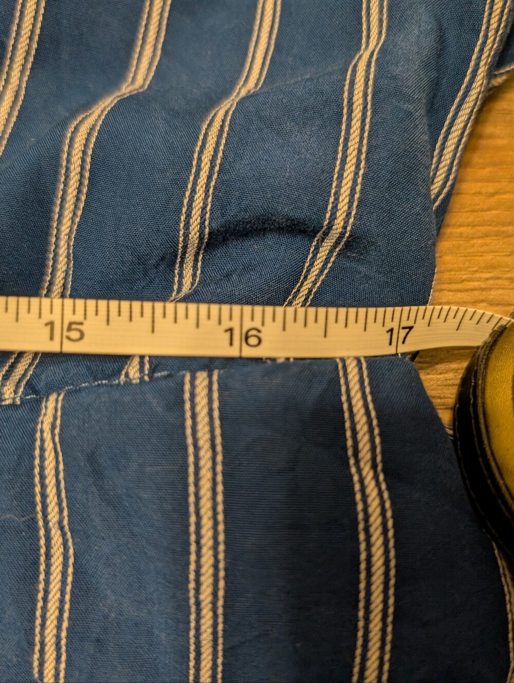 Draper James Navy and White Striped Button-Front Midi Shirt Dress - Picture 5 of 11